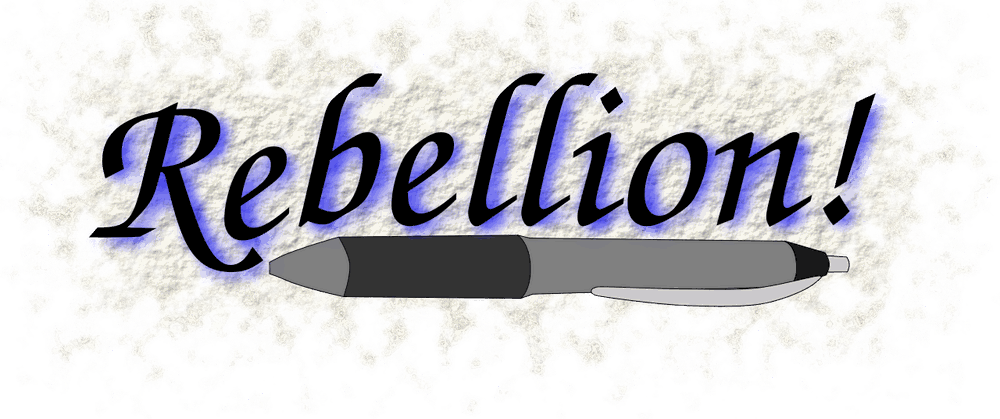 Logo for Rebellion, the indie RPG by Endtime Entrepreneurs.
